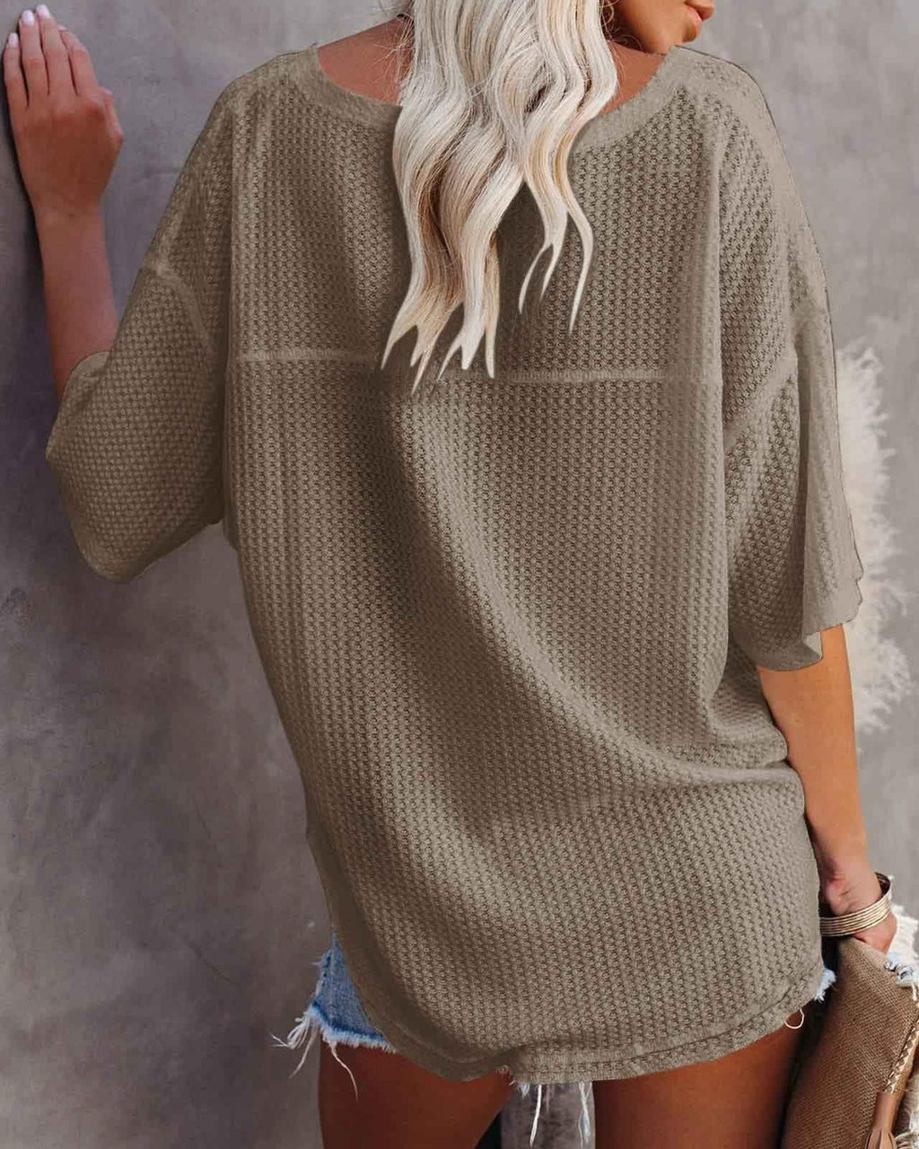 Melarey V-Neck Dolman Sleeve Top - Melarey Boutique